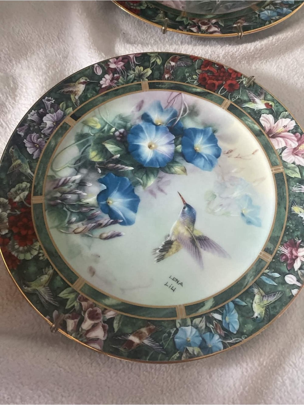 1992 The Violet-Crowned Hummingbird  Lena Liu Treasury Collector Plate #3